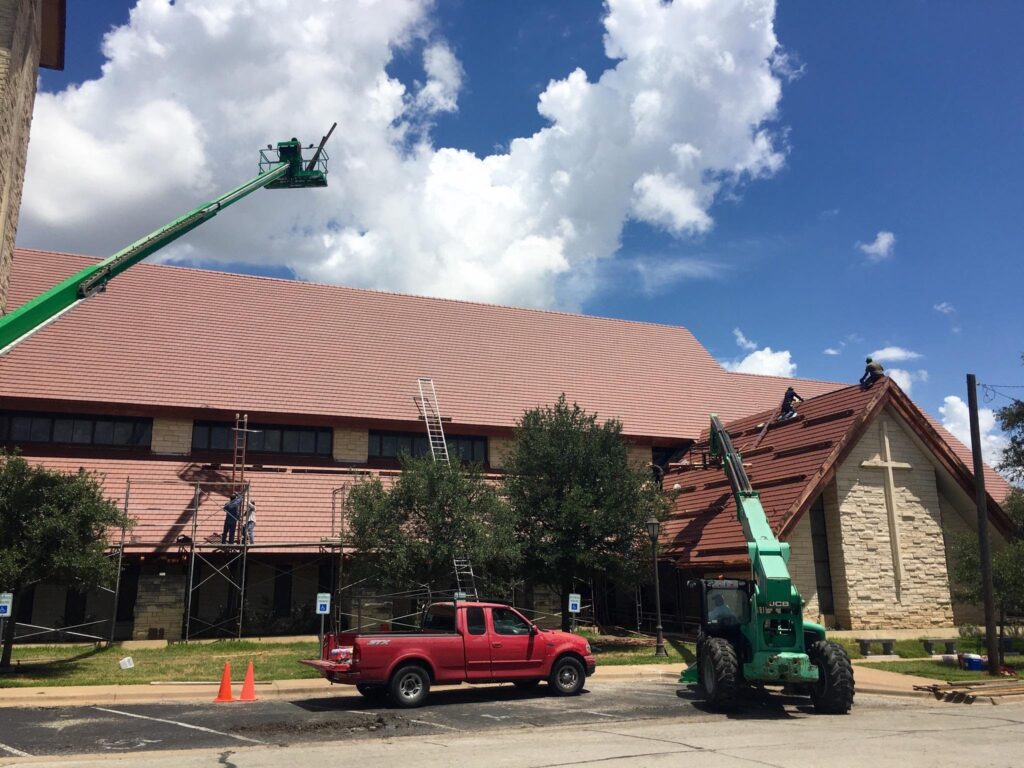 Velco Roofing tile roof installation in progress